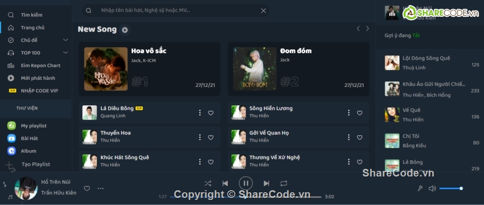 Code nhạc,code mp3,Zing mp3,nct beta,Code nhạc mp3